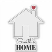 Smith's Home with Heart Aufkleber (Vorderseite)