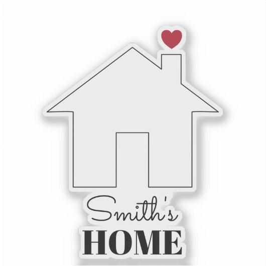 Smith's Home with Heart Aufkleber (Vorderseite)