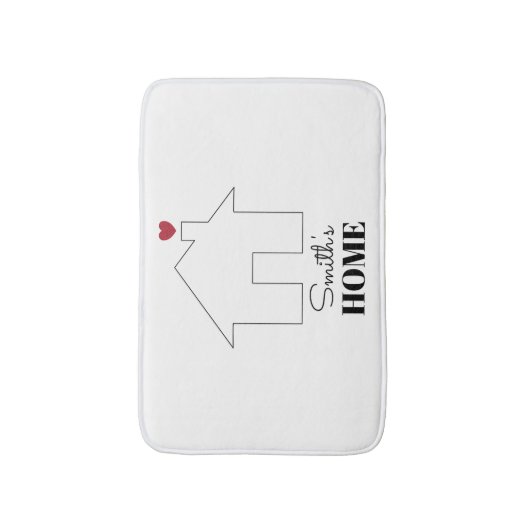 Smith's Home with Heart Badematte (Vorderseite Vertikal)