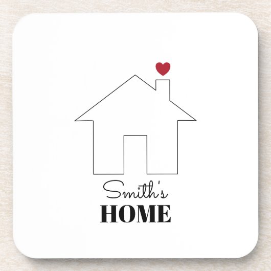 Smith's Home with Heart Getränkeuntersetzer (Vorderseite)