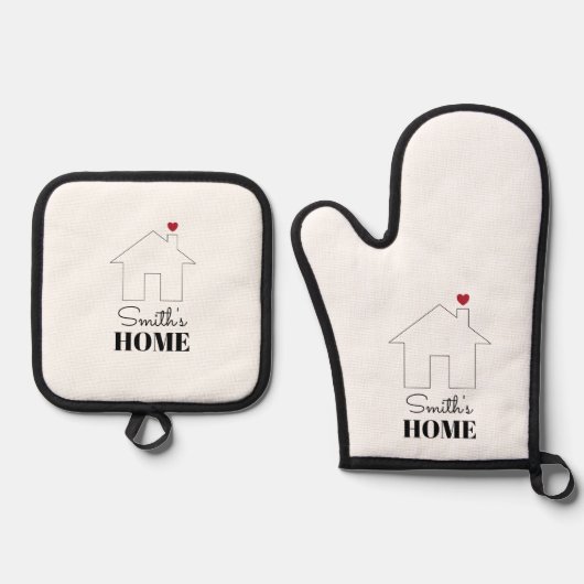Smith's Home with Heart Ofenhandschuh & Topflappen-Set (Vorderseite)