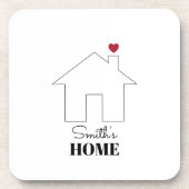 Smiths Zuhause mit Herz Getränkeuntersetzer (Vorderseite)