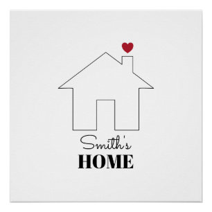 Smiths Zuhause mit Herz Poster