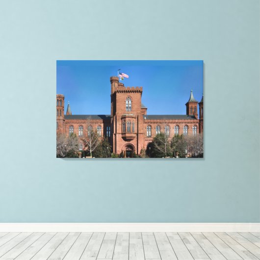 Smithsonian Castle in Washington, D.C. Leinwanddruck (Insitu (Holzboden))