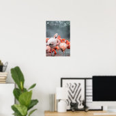 Smithsonian | Flamingos im Schnee Poster (Heimbüro)