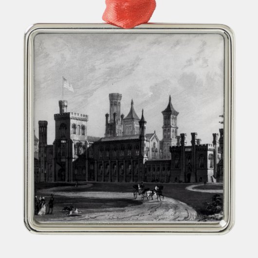 Smithsonian Institution vom Südwesten Silbernes Ornament (Vorne)