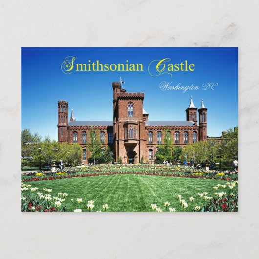 Smithsonian-Schloss, Washington DC Postkarte (Vorderseite)