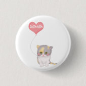 Smitten Kitten Valentine's Day Abzeichen Button (Vorderseite)