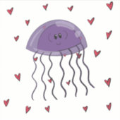 Smitten Little Jellyfish Aufkleber (Vorderseite)
