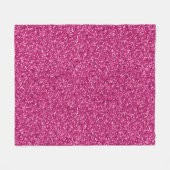 Smitten Pink Glitzer Fleecedecke (Vorderseite (Horizontal))