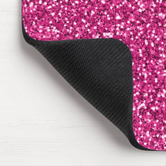 Smitten Pink Glitzer Mousepad (Ecke)