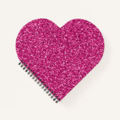 Smitten Pink Glitzer Notizblock (Vorderseite)