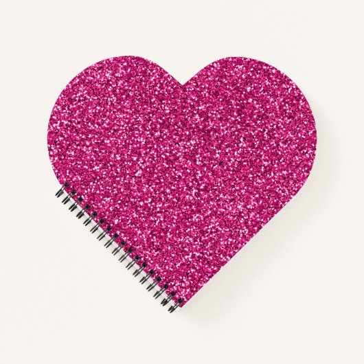 Smitten Pink Glitzer Notizblock (Vorderseite)