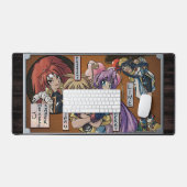 SMJ Woodblock-Druck Schreibtischunterlage (Tastatur & Maus)