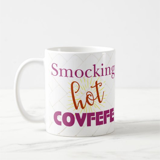 Smocking lustiges heißes Covfefe Kaffeetasse (Links)
