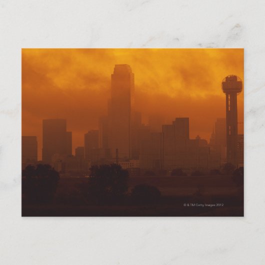 Smog in der Stadt Postkarte (Vorderseite)