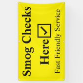 Smog-Karo Hier 1,5 m Banner (Vertikal)
