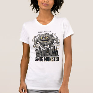 Smog-Monster-Shirt Vintage-Gravur Öko-Warnung A T-Shirt