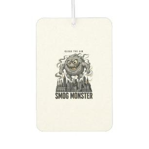 Smog-Monster-Shirt Vintage-Prägung Öko-Warnung A Autolufterfrischer