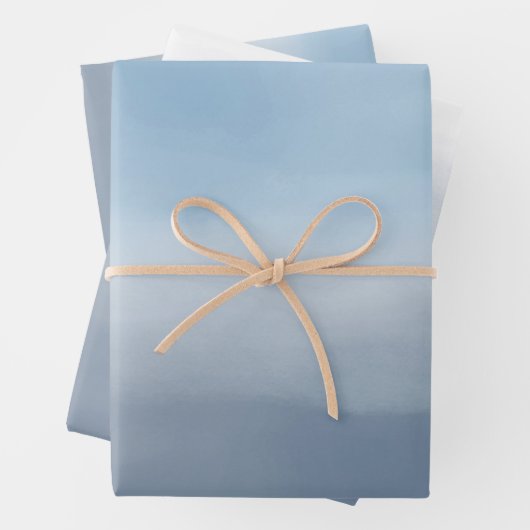 Smok Blue Ombre Wasserfarbe Geschenkpapier Set (Beispiel)