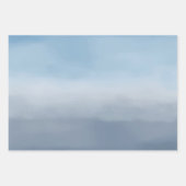 Smok Blue Ombre Wasserfarbe Geschenkpapier Set (Vorderseite)