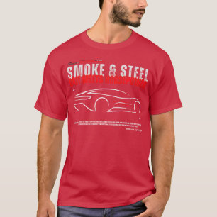 Smoke and Steel Rennwagen-Design Freundin T-Shirt