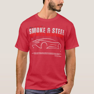 Smoke and Steel Rennwagen-Design Freundin T-Shirt