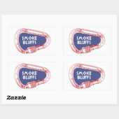 Smoke Bluffs Climbing Carabiner Rechteckiger Aufkleber (Blatt)