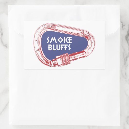 Smoke Bluffs Climbing Carabiner Rechteckiger Aufkleber (Tasche)