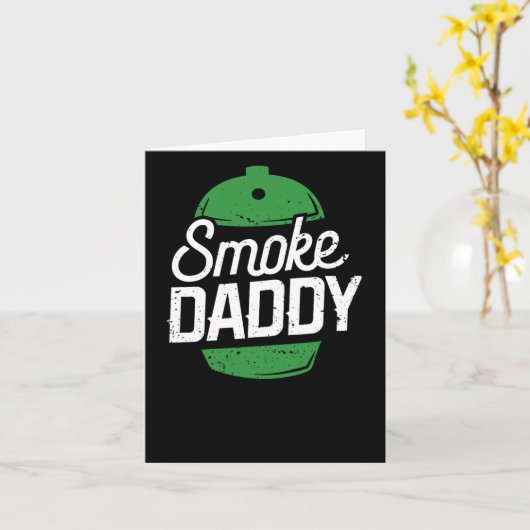 Smoke Daddy Green Egg Pitmaster Vater Grillen Gril Karte (Gelbe Blume)