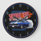 Smoke Em Camaro Große Wanduhr (Vorderseite)