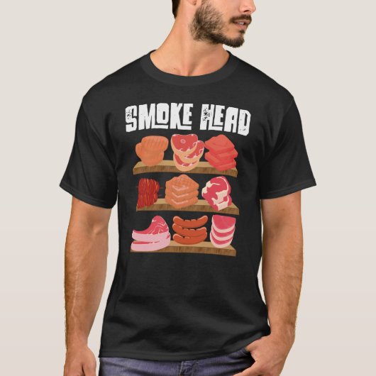 Smoke Head Smoker Grill Barbecue Meat Grilling T-Shirt (Vorderseite)