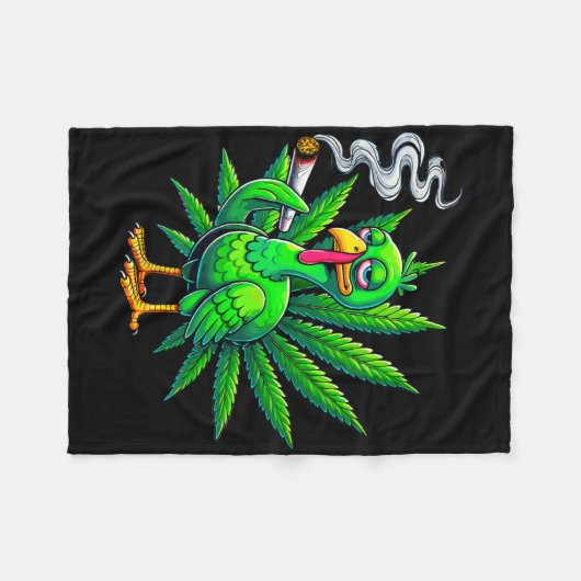 Smoke Joint Turkey Funny Thanksgiving Tee 1 Fleecedecke (Vorderseite (Horizontal))