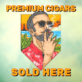 Smoke Shop Premium Cigars Sold Here Advert Fensteraufkleber (Blatt 3)