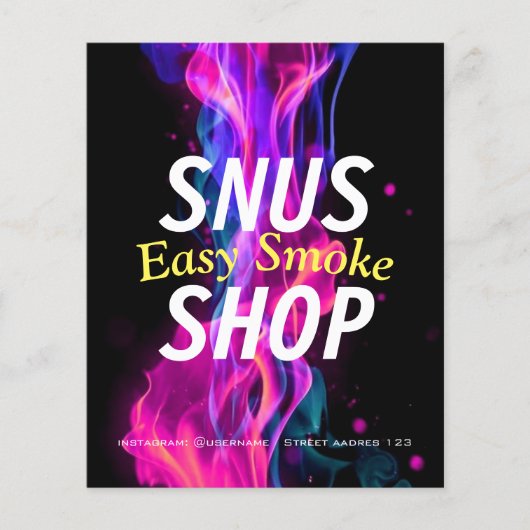 Smoke Vape Shop Business Supplies Garden Flag Flyer (Vorne)