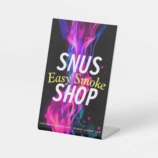 Smoke Vape Shop Business Supplies Garden Flag Sockelschild (Vorderseite)