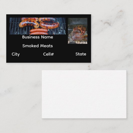 Smoked Meats Visitenkarte (Vorne/Hinten)