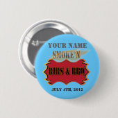 smoke'n Rippen und Grillen Button (Vorne & Hinten)