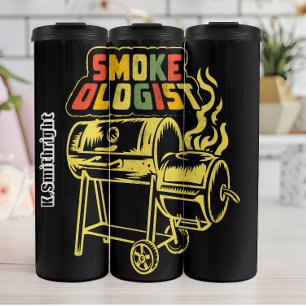 Smokeologin Funny Barbecue Grill Grafik Thermosbecher