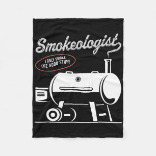 Smokeologin Grillen Vater Funny Smoking Meat Smoke Fleecedecke