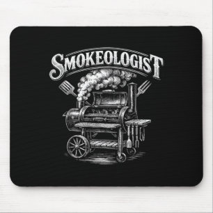 Smokeologist Lustiger BBQ-Fleischraucher zum Grill Mousepad