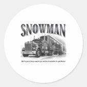Smokey And The Bandits Snowman Runder Aufkleber (Vorderseite)