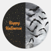 Smokey Bats Halloween anpassen Runder Aufkleber (Vorderseite)
