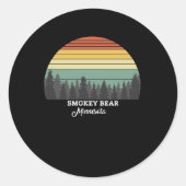 Smokey Bear Minnesota Runder Aufkleber (Vorderseite)