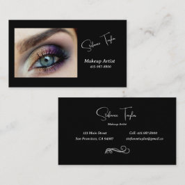 Smokey Blue Eyes Makeup Artist Business Cards Visitenkarte
