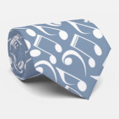 Smokey Blue mit tanzenden Noten Krawatte (Gerollt)