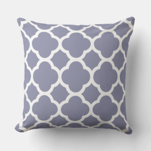 Smokey Blue Quatrefolie Kissen