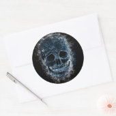Smokey Blue Skull Art Aufkleber (Umschlag)