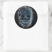 Smokey Blue Skull Art Aufkleber (Tasche)