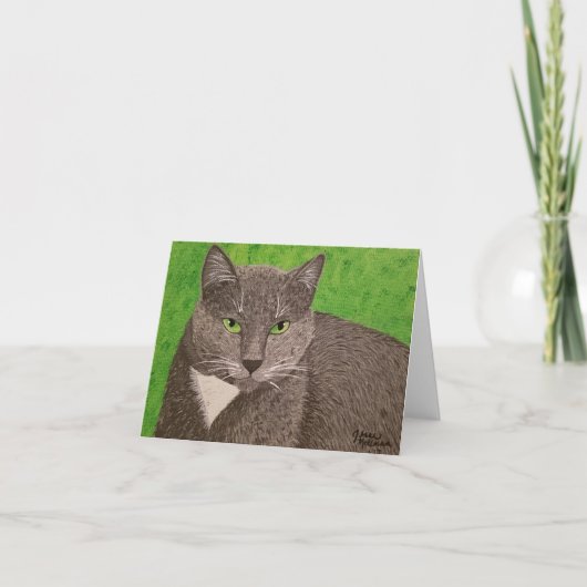 Smokey Cat blank card. Karte (Vorderseite)
